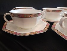 Villeroy & Boch HEINRICH CHEYENNE  6 SUPPENTASSEN MIT UNTERTASSEN 