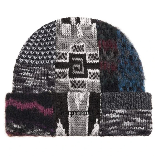 Supreme patchwork beanie balck - patchwork,