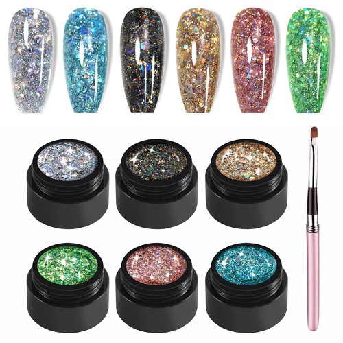 Nagellack glitzer farben - glitzer, 6