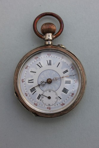 Silberne taschenuhr mit - silberne,