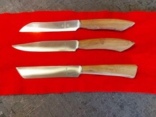 3 x WMF Klingen Küchenmesser Kneipchen Unikate Griffe aus Fasseiche / Ahr