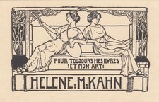 Exlibris bookplate klischee - exlibris,