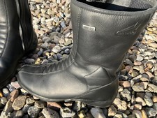 Motorradstiefel Leder wasserdicht mit GoreTex in Schwarz, Damen Gr. 38