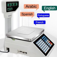 Preisrechnende Ladenwaage Stangenanzeige integriertem Drucker Registrierkasse