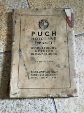 RARITÄT:  Originale Betriebsanleitung   Puch Motorrad Typ 250TF   von 1951