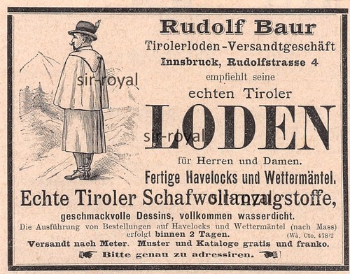 Tiroler loden reklame rudolf - tiroler,