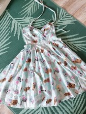 Hell Bunny Petticoat Kleid Rockabilly Tiki 50s Psychobilly S M 38 Neckholder