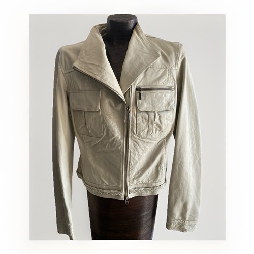 Lederjacke heine 36 creme - lederjacke,