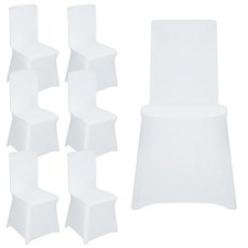 50/100x Stuhlhussen Weiß Stretch Stuhlbezug Stuhlbezüge Waschbarer Stuhlüberzug