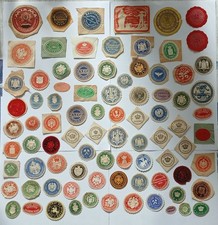 ⚜️ 85 STÜCK ⚜️ verschiedene und seltene antike Siegelmarken Vignetten Konvolut⚜️