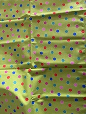 Stoffe gebraucht 48x200 cm Clown Punkte grün Karneval