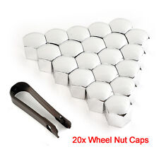 Radschrauben Radmuttern Bolzen Schraubenabdeckung Kappen Abdeckung 21mm Silber