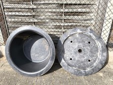 Brunnenbecken mit Deckel GFK, 70 cm Durchmesser, 35 cm tiefe