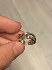 Y2k Vintage Ring Damen Herren 925 Sterling Silber Massiv Silberring