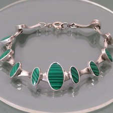 Design silber armband malachit - design,