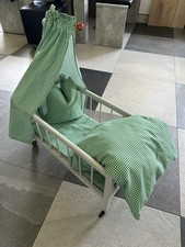 DDR Gitterbett Puppenbett Mit Himmel Holzbett Vintage 60er Jahre rollbar