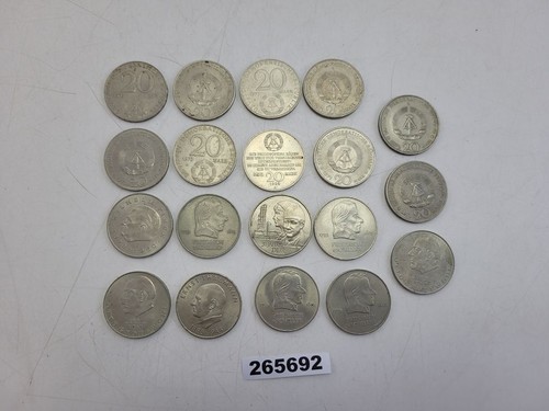 19x münzen mark ddr - münzen, ca