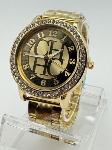 Damen uhr gold strass - uhr,