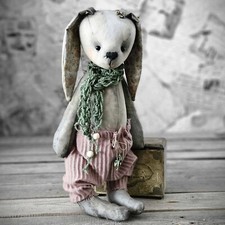 Vintage Künstlerhase m. Hose 45 cm Antik Stoffhase Dekohase Hase Handarbeit