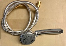 Brausekopf Handbrause Duschkopf KLUDI + Brauseschlauch 3-fach Chrom Gold B Ware