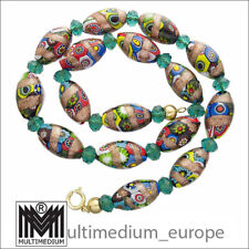 Murano Aventurin Glas Halskette vtg glass necklace millefiori