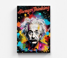 LeinwandBild Einstein Farbig
