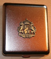 Ausverkauf    Zigaretten Etui  Freistaat Bayern Wappen  Emblem  Metall  NEU