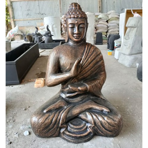 Große antike goldene buddha - antike,