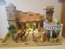 Weihnachtskrippe Orientalisch Holz Handarbeit