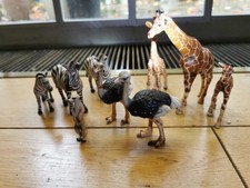 Schleich Tiere, Strauß, Erdmännchen, Zebras, Giraffen, 9er Set