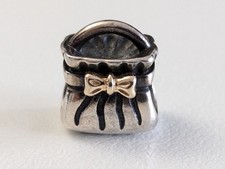 Original Pandora Element Charm Bead Handtasche bicolor 925 Silber 14kt Gold