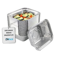 100 Stück Aluschalen 14x12x4