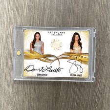 Demi Lovato x Selena Gomez Trading Card Fanart Dual Auto Autograph rare