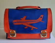 Vintage Tornister Tasche mit Condor Flugzeug 60/70er Jahre