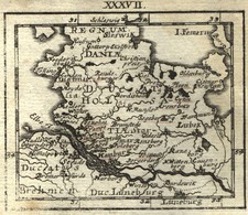 Holstein Original Kupferstich Landkarte Müller 1692