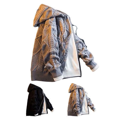 Gestrickter herren hoodie - herren,