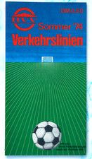 HVV Hamburg - Kursbuch -  Liniennetzplan zum Taschenfahrplan Sommer 1974