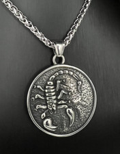 Skorpion Stern Zeichen Anhänger Edelstahl Kette Tier Insekten Stich Schmuck 235A