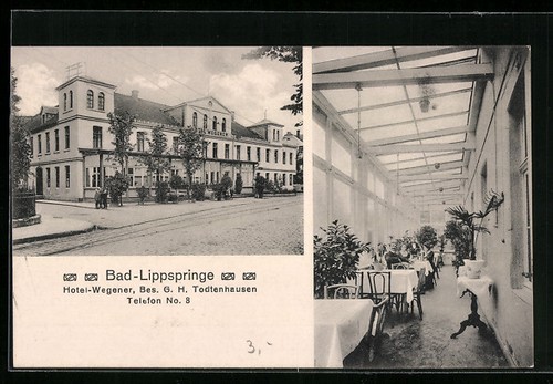 Bad lippspringe hotel - ak, lippspringe,