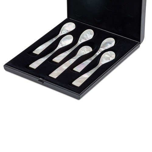 6er set eierlöffel perlmutt - set,