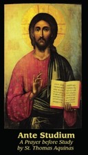 Ante Studium Prayer Card, Ten