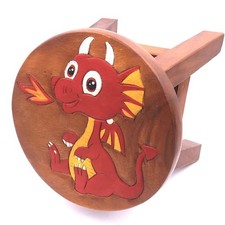 Kinderhocker Holzhocker Drache