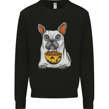 Französische Bulldogge Geist Hund Halloween Herren Sweatshirt Pullover