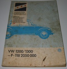 Ersatzteilkatalog Bildkatalog VW Käfer 1200 / 1300 Ersatzteilkatalog Stand 1988!