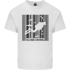 Scuba Barcode Tauchen Diver Tauch Lustig Herren Leichte Baumwolle T-Shirt