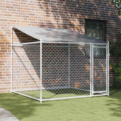 Vidaxl hundekäfig mit - hundekäfig, dach