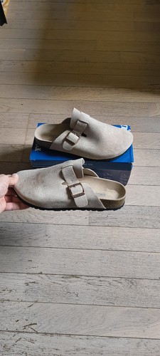 Birkenstock boston beige weiß - birkenstock,
