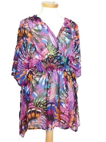 Boho chiffon top tunika - top,