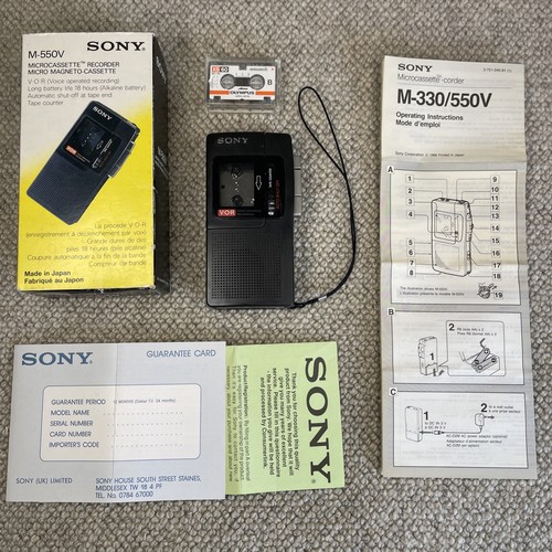 Sony 550v microcassette - sony, m-550v