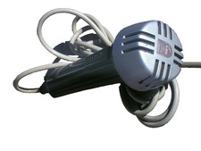 PHILIPS Mikrofon EL6061 mit Taster, 1960er, Metallgehäuse * VINTAGE MICROPHONE *